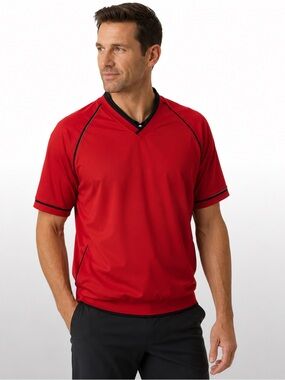 Vintage Callaway Golf Windshirt Pullover Red Mesh Lined Men’s L